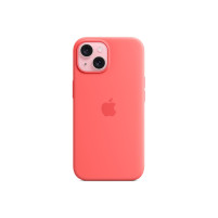 Луксозен силиконов гръб оригинален MT163ZM/A OFFICIAL Apple Silicone Case With MagSafe за Apple iPhone 15 Plus 6.7 червен/Guava